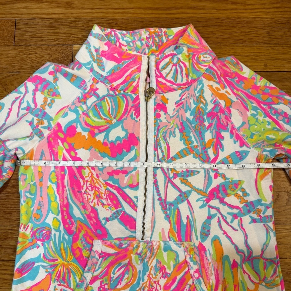 Lilly Pulitzer Skipper Popover 1/2 Zip Scuba to Cuba Resort Multi - Size Small - Picture 3 of 6